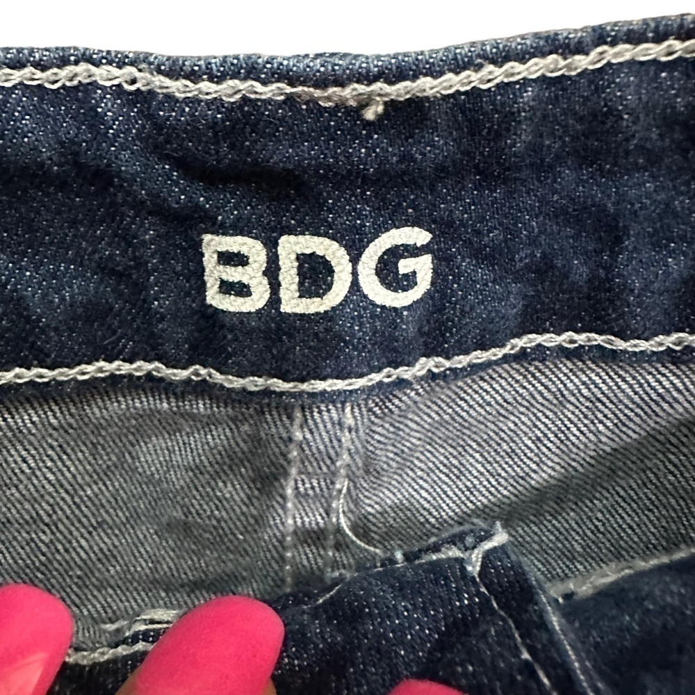 BDG Super High Rise‎ Foxy Jean Denim Shorts Button Fly Womens Size 25 - Picture 4 of 5